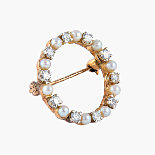 Broche Broche Perles Diamants 58 Facettes