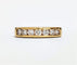 Bague 52 Demi-alliance diamants or jaune 58 Facettes 1-877/12
