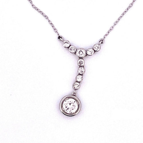 Collier Collier ancien en platine et diamants 58 Facettes