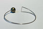 Bracelet Bracelet jonc diamants, perle de Tahiti 58 Facettes