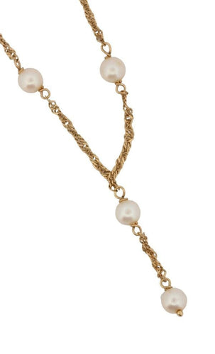 Collier COLLIER MAILLE TORSADÉ PERLES 58 Facettes 055211