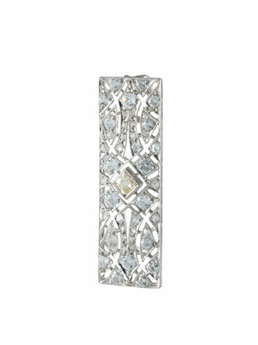 Pendentif Pendentif Rectangulaire Or Diamants 58 Facettes