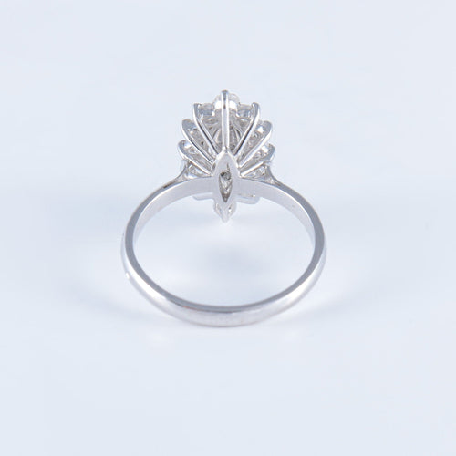 Bague Bague Navette Diamants 58 Facettes