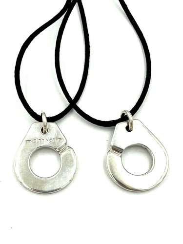 Collier DINH VAN - Collier R20 argent et cordon 58 Facettes