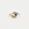 Bague 56 Bague Toi & Moi 2 Ors Diamant Saphir 58 Facettes 67/1