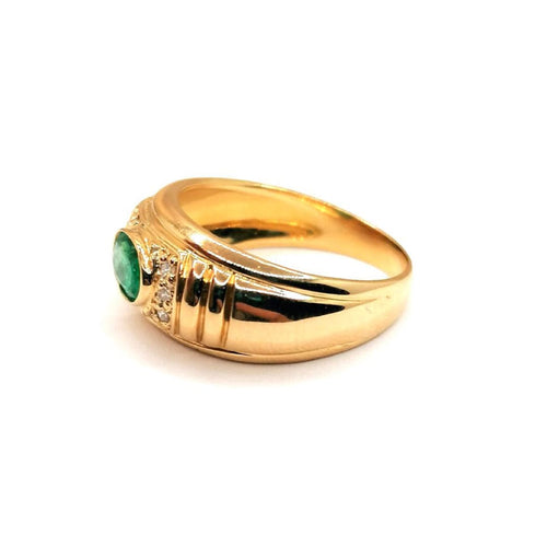 Bague Bague émeraude et diamants 58 Facettes 2525