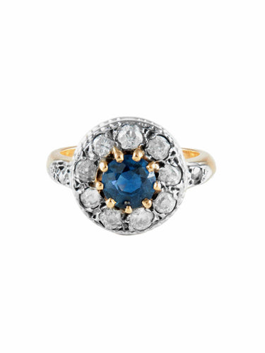 Bague Bague Pompadour Saphir Diamants 58 Facettes