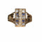 Bague 61 Bague Or Jaune Chaton Rectangulaire Perles Et Pierres 58 Facettes 499