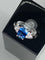 Bague Bague de fiançailles en or, saphir, diamants 58 Facettes