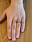 Bague 56 Bague Tank Or rose Saphir Blanc 58 Facettes