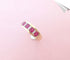 Bague Bague Anneau Demi Alliance Rubis & Diamants 58 Facettes AA 1579