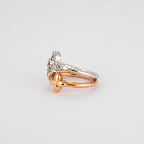 Bague 53 Bague Double Trèfle Diamants 58 Facettes 3131200