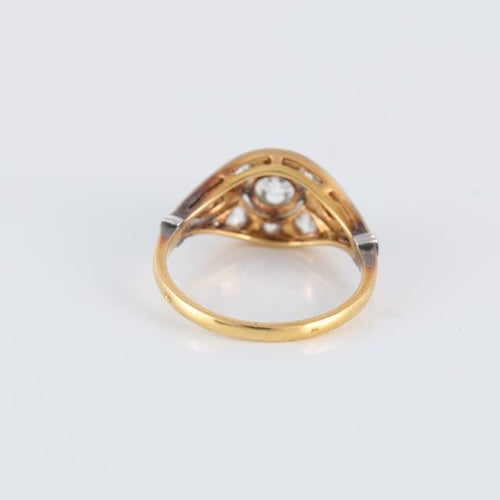 Bague 54 Bague Art Déco Diamants 58 Facettes
