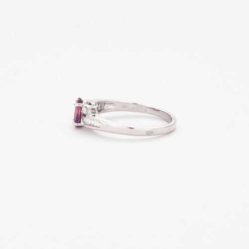 Bague 54 Bague Saphir rose Diamants 58 Facettes