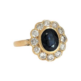 Bague 50 Bague marguerite saphir et diamants 58 Facettes 1-1173/1