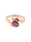 Bague 51 Bague Or Rose Grenat 58 Facettes