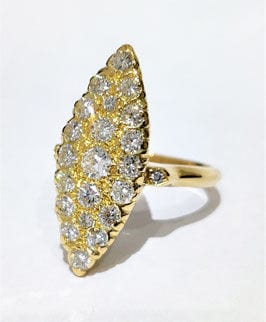 Bague 58 Bague marquise or jaune diamants 58 Facettes 1-926/1