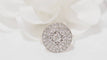 Bague Bague Art Déco double entourage de diamants en or blanc et platine 58 Facettes 31669