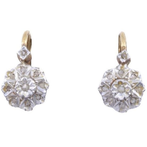 Boucles d'oreilles Boucles d'oreilles dormeuses 2 Ors Diamants 58 Facettes 081701