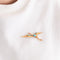 Broche Broche Oiseau Or et Turquoise 58 Facettes