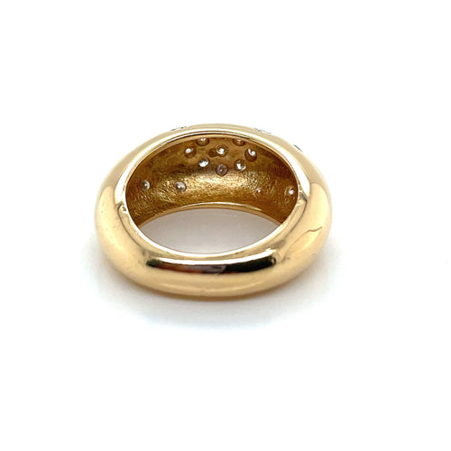 Bague Bague Jonc Diamants Or Jaune 58 Facettes