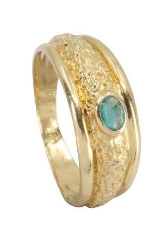 Bague 54 BAGUE JONC ÉMERAUDE 58 Facettes 065491