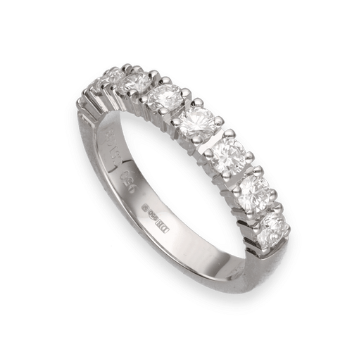 Bague Alliance De Beers platine diamants 58 Facettes