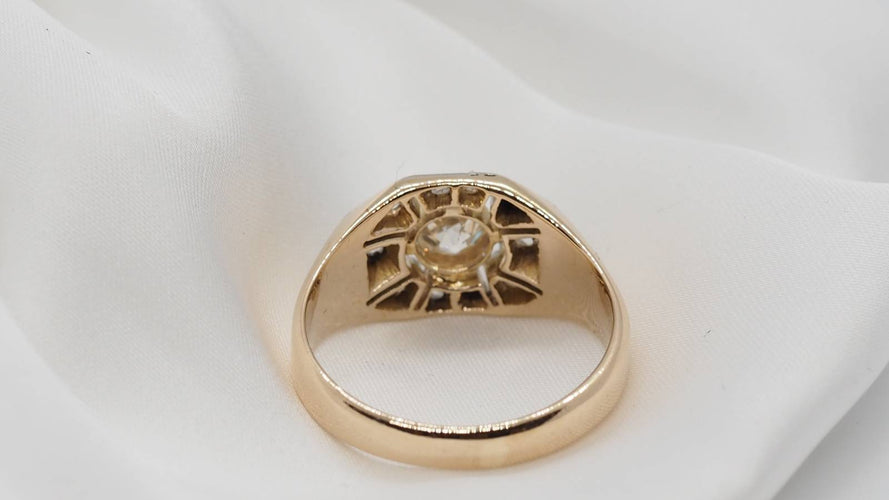 Bague 57 Bague Art Déco Diamants 58 Facettes 30396