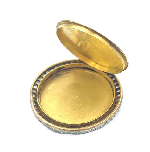 Pendentif Médaille Art Nouveau or jaune et diamants 58 Facettes