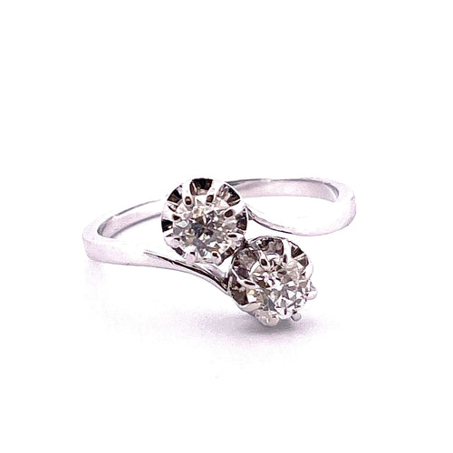 Bague 61 Bague Toi et Moi diamants 58 Facettes