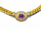 Collier Collier rubis cabochon diamants 58 Facettes