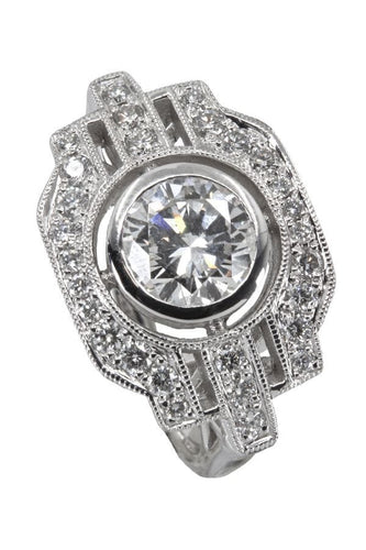 Bague BAGUE DIAMANTS STYLE ART-DÉCO 58 Facettes 038721