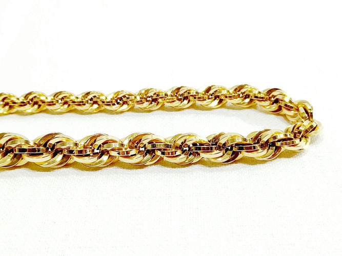 Collier Collier Or Rose Maille Corde 58 Facettes 3124/1