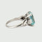 Bague 54 Bague design ART DÉCO des années 1920-30 en or 18 kt avec diamants et aigue-marine 58 Facettes A2491 (602)