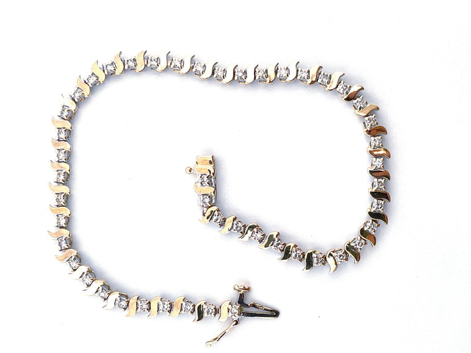 Bracelet Bracelet Or Diamants 58 Facettes