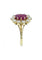 Bague Bague Pompadour or jaune, rubis et diamants 58 Facettes