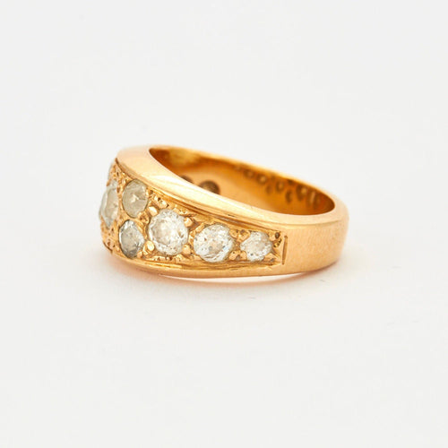 Bague 54 Bague bombée Or jaune Diamants 58 Facettes 230365