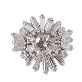 Bague 51 Bague vintage en or blanc et diamants 58 Facettes 32087