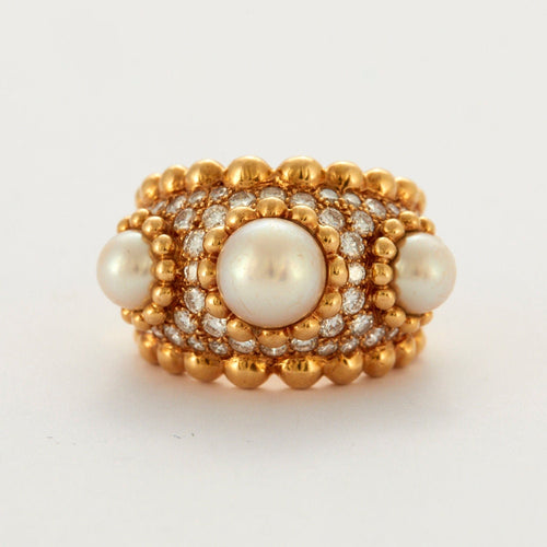 Bague 53 CHANEL – Bague Baroque Perles 58 Facettes