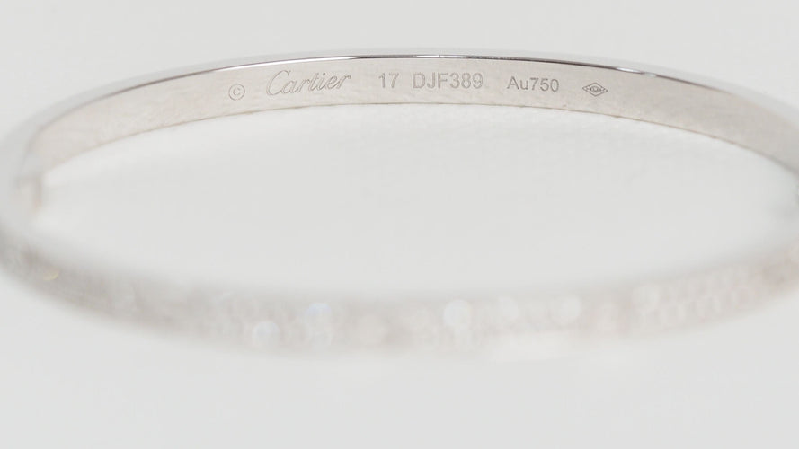 Bracelet 17 Bracelet Cartier Love en or blanc et diamants 58 Facettes 32264