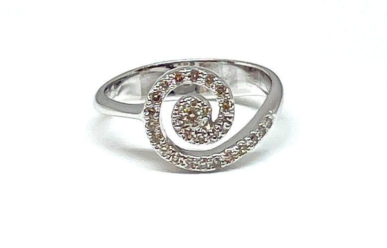 Bague Bague tourbillon or blanc diamants 58 Facettes