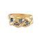 Bague Bague Tressée Or jaune pierres bleues 58 Facettes