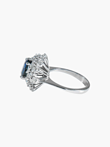 Bague 57 Bague Marguerite Saphir et Diamants 58 Facettes