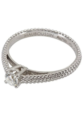 Bague SOLITAIRE "FAN DU PREMIER JOUR" MAUBOUSSIN 58 Facettes 038351