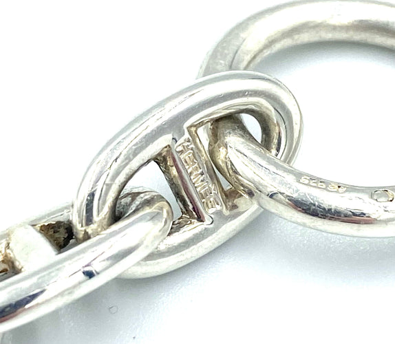 Collier HERMÈS. Collier chaîne d’ancre argent moyen modele 58 Facettes