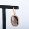 Boucles d'oreilles Boucles d'oreilles quartz fumé et pavage diamants 58 Facettes