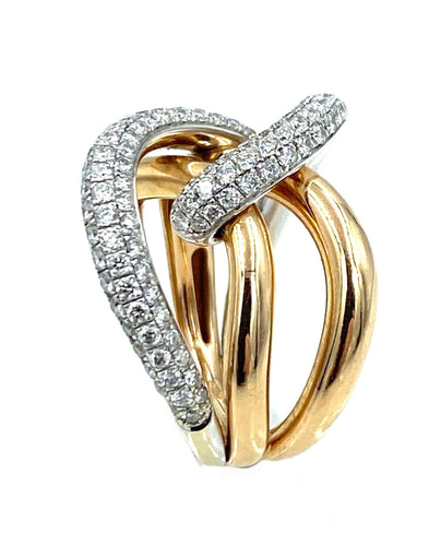 Bague Verdi. Bague 2 ors et diamants 58 Facettes