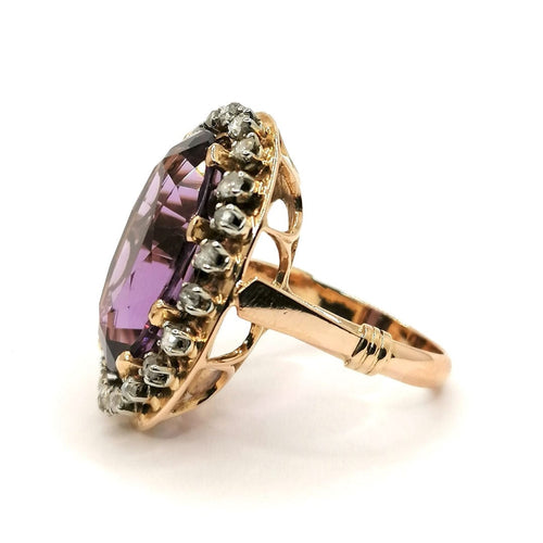 Bague Bague vintage améthyste diamants 58 Facettes 2547