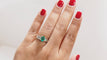 Bague Bague émeraude et diamants baguettes 58 Facettes 4162