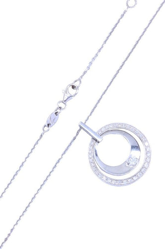 Collier GAREL - Collier "Envol" Or blanc Diamants 58 Facettes 082081